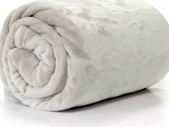 Unique Living Decke Enzo hellgrau 130 x 180 cm Decken & Plaids