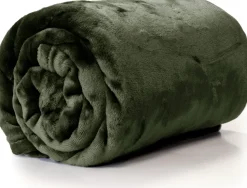 Clearance Unique Living Decke Enzo dunkelgrün 130 x 180 cm Decken & Plaids