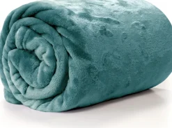 Discount Unique Living Decke Enzo blau 130 x 180 cm Decken & Plaids