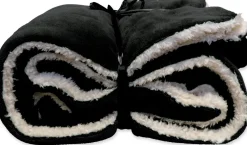 Discount Unique Living Decke Lars schwarz 150 x 200 cm Decken & Plaids