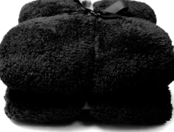 Hot Unique Living Decke Teddy schwarz 150 x 200 cm Decken & Plaids