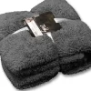 Sale Unique Living Decke Teddy dunkelgrau 150 x 200 cm Decken & Plaids