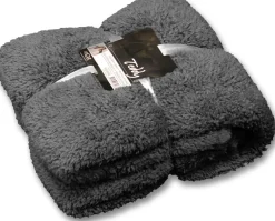 Sale Unique Living Decke Teddy dunkelgrau 150 x 200 cm Decken & Plaids