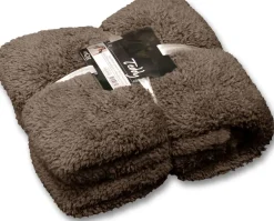 Clearance Unique Living Decke Teddy taupe 150 x 200 cm Decken & Plaids