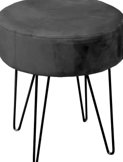 Outlet Unique Living Hocker Davy grau D 40 H 35 cm Hocker|Hocker