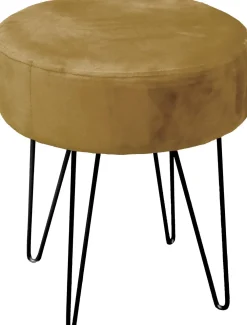 New Unique Living Hocker Davy beige D 40 H 35 cm Hocker|Hocker
