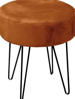 Discount Unique Living Hocker Davy braun D 40 H 35 cm Hocker|Hocker