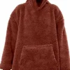 Online Unique Living Hoodie Marsala braun Einheitsgröße Pullover