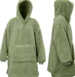 Unique Living Hoodie Teddy grün oversized Einheitsgröße Pullover