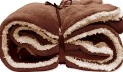 Discount Unique Living Plaid Lars braun / beige 150 x 200 cm Decken & Plaids