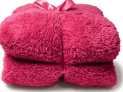 Online Unique Living Plaid Teddy fuchsia 150 x 200 cm Decken & Plaids