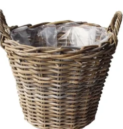 Van der Leeden Pflanzkorb mit Henkeln D 39 cm H 30 cm Pflanzkörbe|Pflanzkörbe