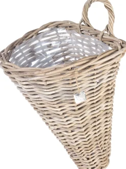 Van der Leeden Wand-Pflanzkorb Rattan 30 x 26 x 37 cm Pflanzkörbe|Pflanzkörbe