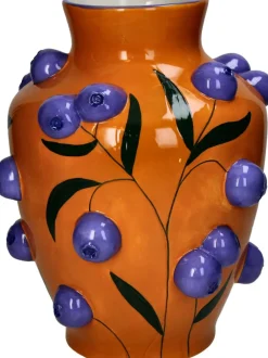 New Vase Fruity Fiesta Heidelbeere orange / blau D 26 H 30 cm Vasen & Krüge|Blumentöpfe & Pflanzgefäße