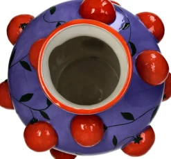 New Vase Fruity Fiesta Tomate blau / rot D 25,5 H 30 cm Blumentöpfe & Pflanzgefäße|Vasen & Krüge