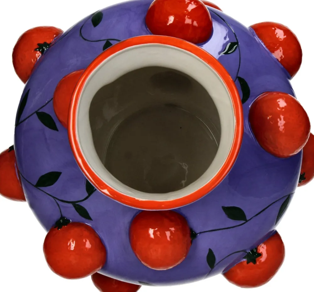 New Vase Fruity Fiesta Tomate blau / rot D 25,5 H 30 cm Blumentöpfe & Pflanzgefäße|Vasen & Krüge