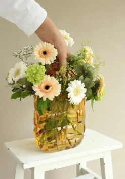 Discount Vase Marais gelb 19 x 11 x 28 cm Vasen & Krüge|Blumentöpfe & Pflanzgefäße