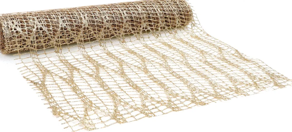 Hot Vivant Tischläufer Glister gold 300 x 28 cm Tischwäsche