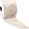 Outlet Vivant Weihnachtsband Velvet Satin beige 300 x 7 cm Weihnachtsschleifen Und -Bänder