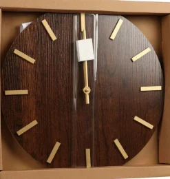 Outlet Wanduhr naturell / gold D 41,5 H 5,5 cm Uhren