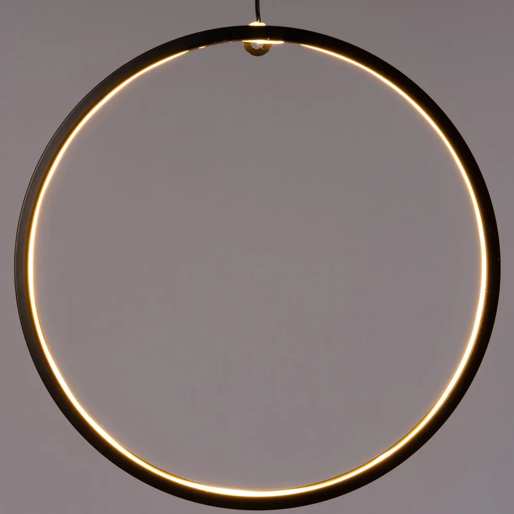 New Weihnachtsanhänger rund mit 96 LEDs warmweiß D 26 cm Weihnachtsdeko Zum Aufhängen