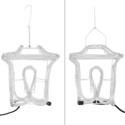 Discount Weihnachtsdeko Laterne mit 144 LEDs warmweiß 22,5 x 22,5 x 41 cm Weihnachtsfiguren (Außen)