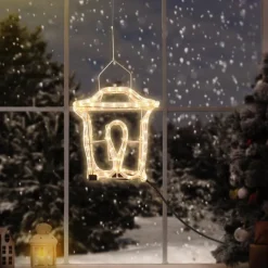 Discount Weihnachtsdeko Laterne mit 144 LEDs warmweiß 22,5 x 22,5 x 41 cm Weihnachtsfiguren (Außen)