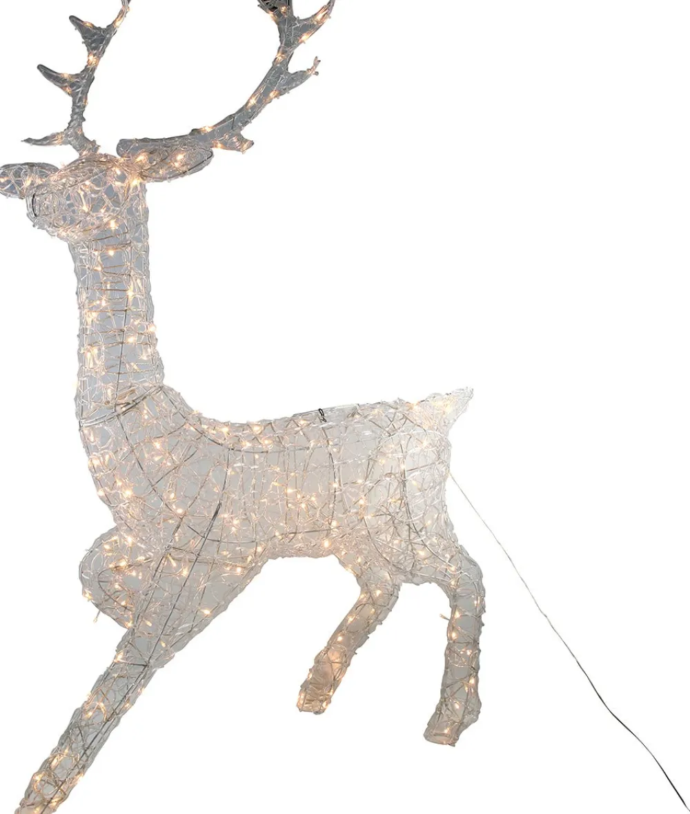 Weihnachtsdeko Rentier beleuchtet 300 LEDs warmweiß H 140 cm Weihnachtsfiguren (Außen)