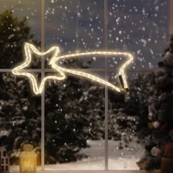 Best Weihnachtsdeko Stern mit 144 LEDs warmweiß 63 x 8 x 28 cm Weihnachtsfiguren (Außen)