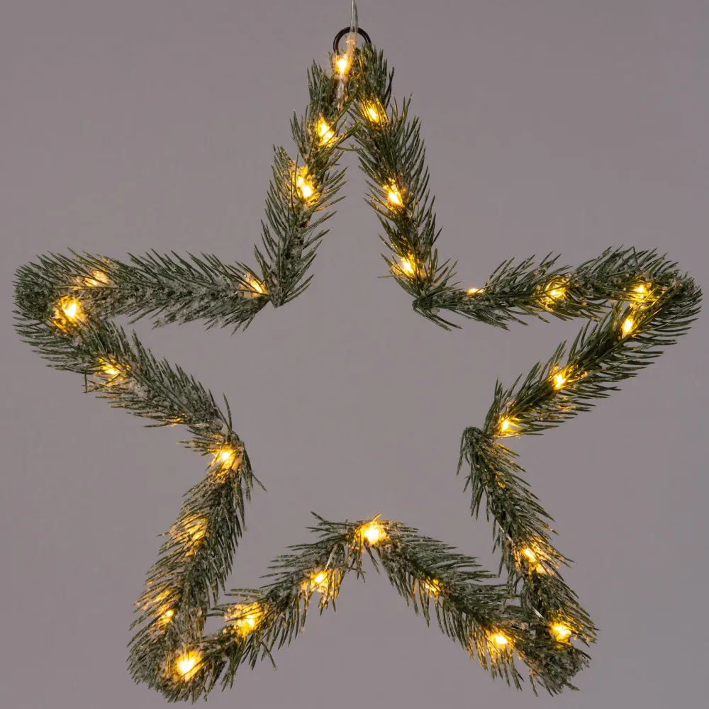 Weihnachtsdeko Stern mit 30 LEDs warmweiß D 40 cm Weihnachtssterne|Weihnachtsdeko Zum Aufhängen