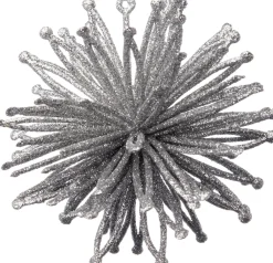 Discount Weihnachtsdeko Stern mit Glitzer 10 cm silber 4 St. Weihnachtsdeko Zum Aufhängen|Weihnachtssterne