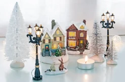 Online Weihnachtsdorf Laternen mit LED Beleuchtung H 11 cm 2 St. Weihnachtsdorf Beleuchtung