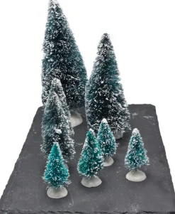 Best Weihnachtsdorf Miniatur-Tannenbäume Set 8-teilig Weihnachtsdorf Figuren & Objekte