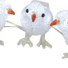 Clearance Weihnachtsfigur außen Vogel weiß beleuchtet H 15 cm 3 St. Weihnachtsfiguren (Außen)