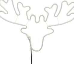 Hot Weihnachtsleuchte Neon Elch mit LED Beleuchtung 62 x 42 x 2 cm warmweiß Weihnachtsleuchten