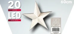 Weihnachtsstern aus Papier mit LED beleuchtet 60 cm warmweiß Weihnachtssterne