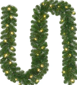 Sale Winterberg Tannengirlande 270 cm x D 20 cm mit LEDs warmweiß Weihnachts- & Tannengirlanden