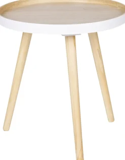 Hot WOOOD Beistelltisch Sasha weiß D 41 H 41 cm Beistelltische|Beistelltische